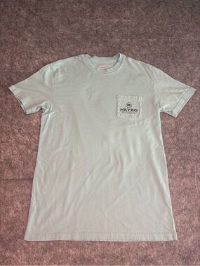 Men's Heybo Pocket Fishing T-Shirt in Light Mint Size Small